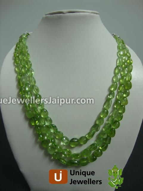 Peridot Plain Nugget Beads